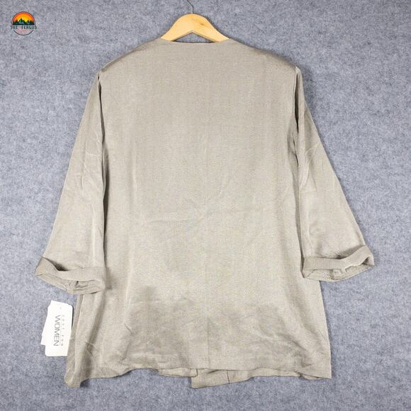 NWT Tori Alexander Button Front Jacket With Skirt Gray 3/4 Sleeve Women's 20W - Picture 3 of 16